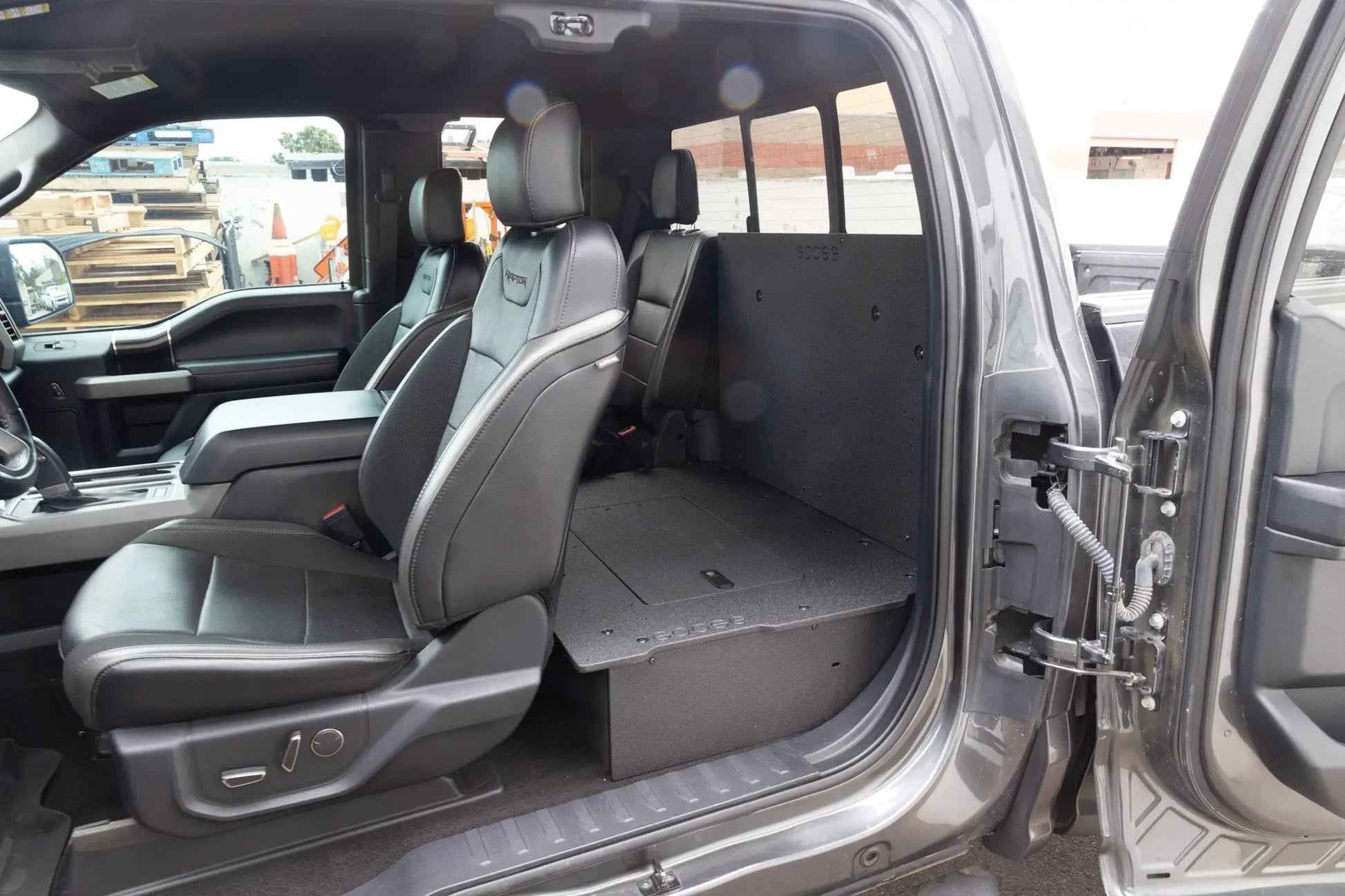 Ford Super Duty F250-F550 2017-Present 4th & 5th Gen. Super Cab - Second Row Seat Delete Plate System by Goose Gear