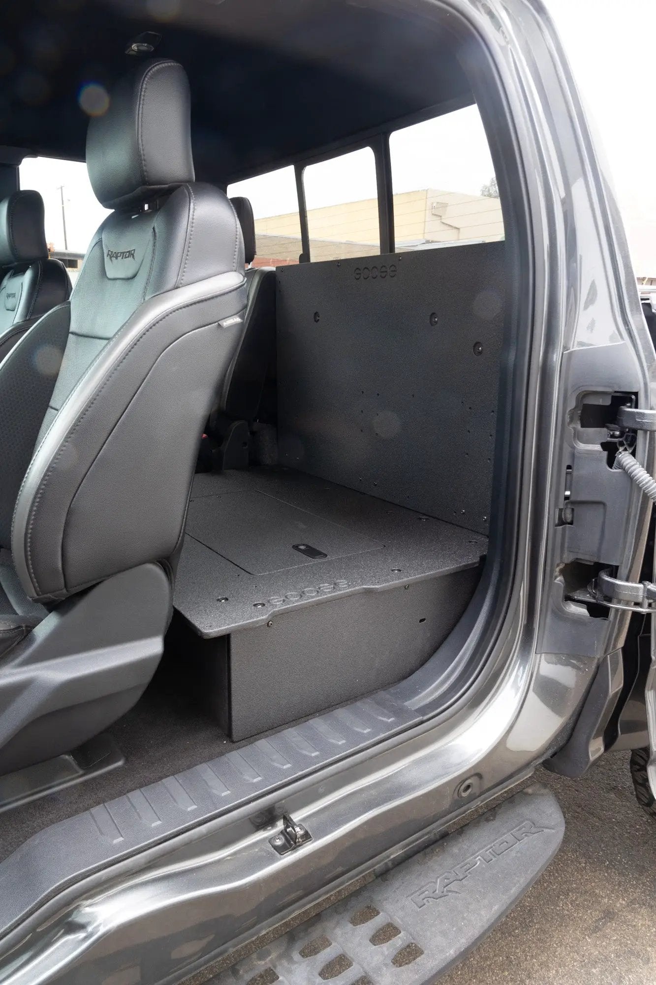 Ford Super Duty F250-F550 2017-Present 4th & 5th Gen. Super Cab - Second Row Seat Delete Plate System by Goose Gear