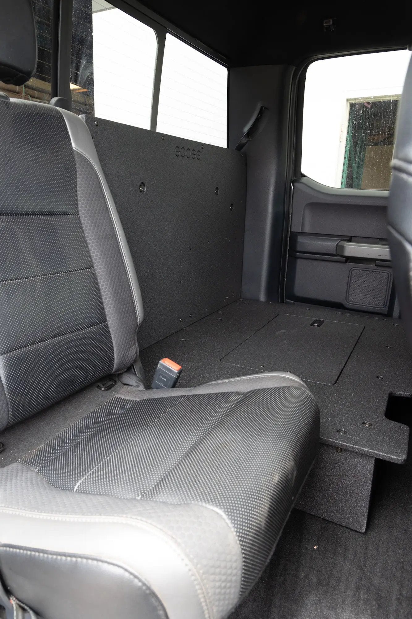 Ford Super Duty F250-F550 2017-Present 4th & 5th Gen. Super Cab - Second Row Seat Delete Plate System by Goose Gear