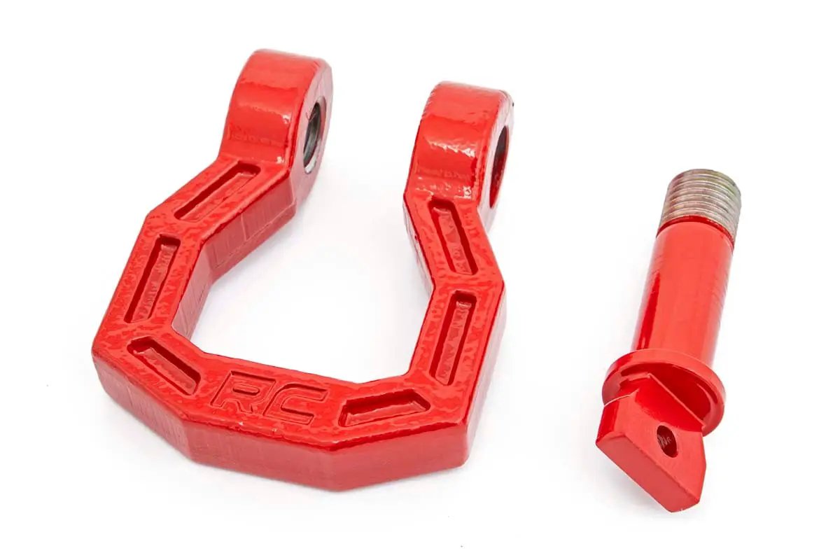 Rough Country D-Ring | Forged | Pair | Red by Rough Country