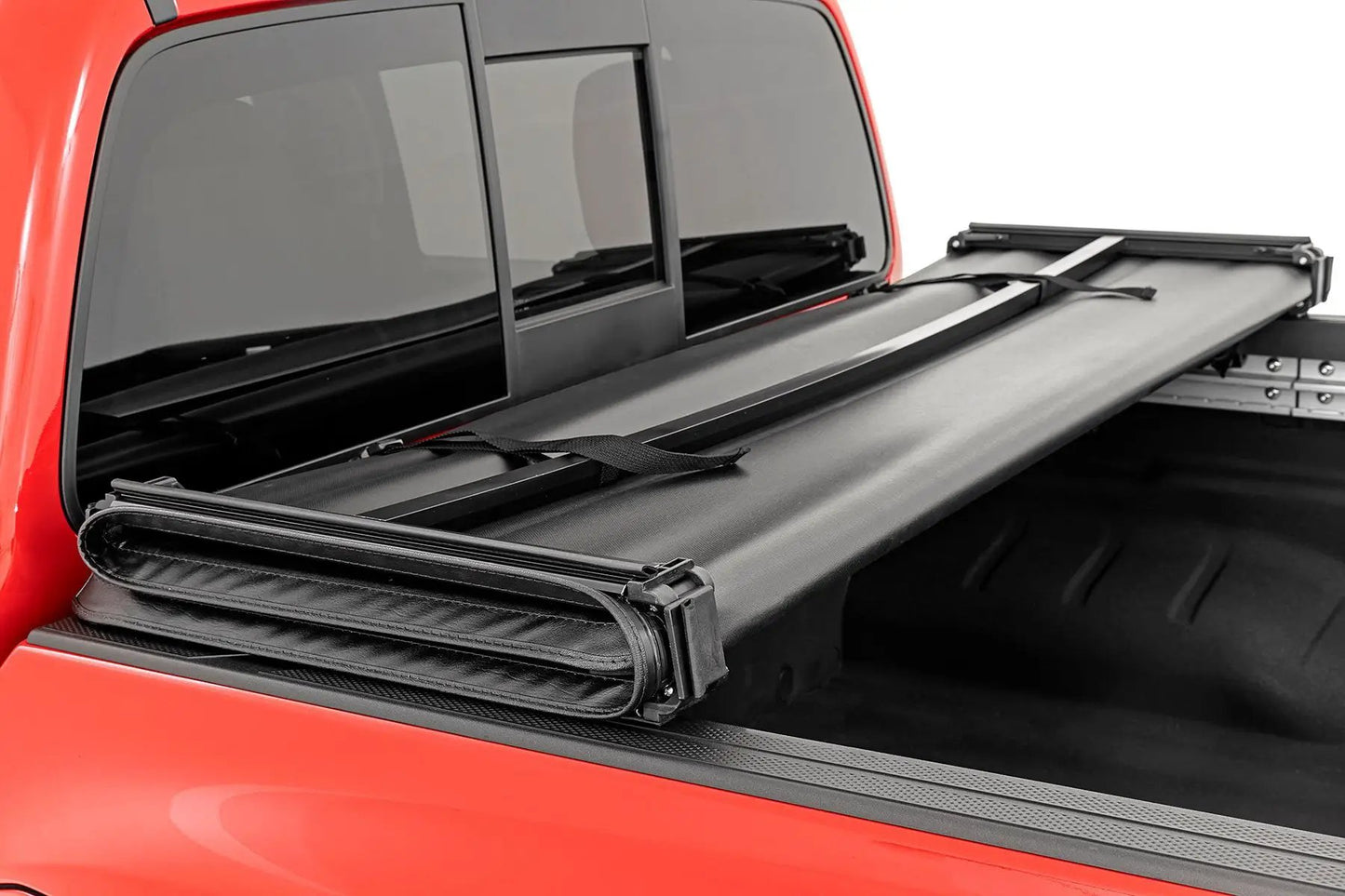Rough Country Soft Tri-Fold Bed Cover | 5' Bed | Nissan Frontier 2WD/4WD (2022-2026) by Rough Country