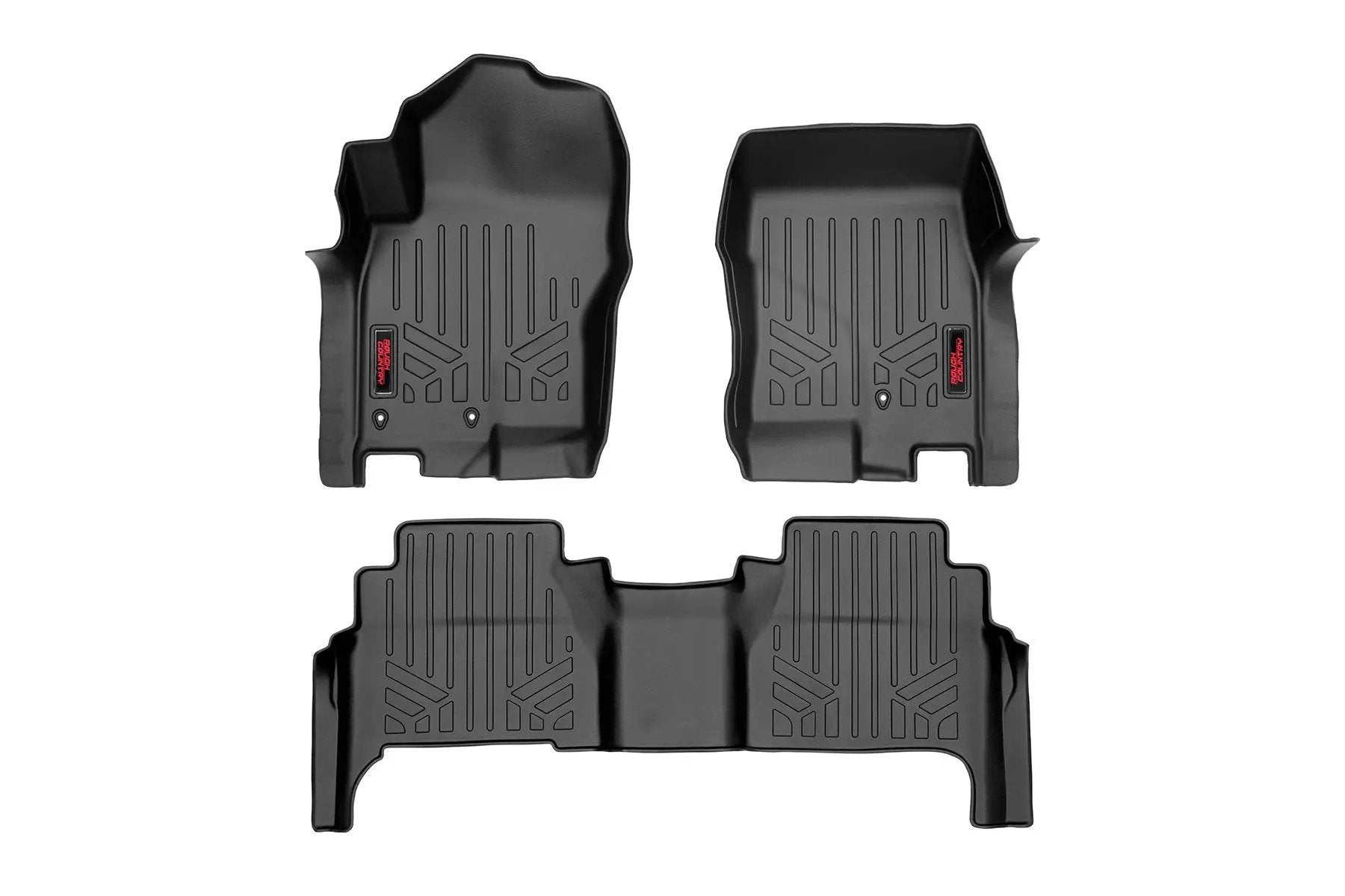 Rough Country Floor Mats | FR & RR | Crew Cab | Nissan Frontier 2WD/4WD (2008-2021) by Rough Country