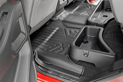 Rough Country Floor Mats | FR & RR | Crew Cab | Nissan Frontier 2WD/4WD (2008-2021) by Rough Country