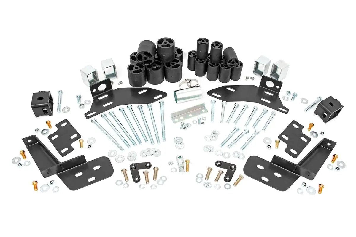 Rough Country Body Lift w/Bump Brckt | FR & RR | 3" | Chevy C1500/K1500 Truck (95-99) by Rough Country