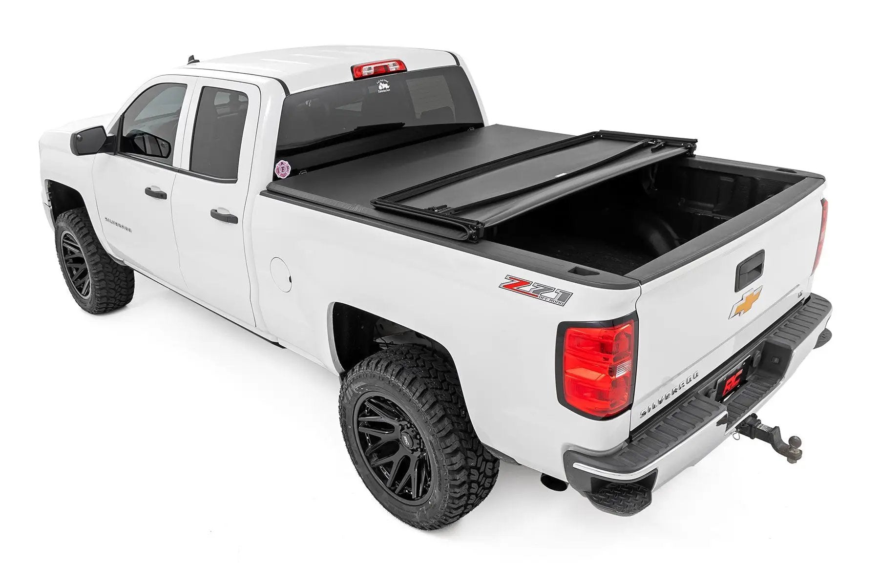 Rough Country Soft Tri-Fold Bed Cover | 6'7" Bed | Chevy/GMC 1500/2500HD/3500HD (14-19 & Classic) by Rough Country