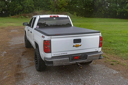 Rough Country Soft Tri-Fold Bed Cover | 6'7" Bed | Chevy/GMC 1500/2500HD/3500HD (14-19 & Classic) by Rough Country