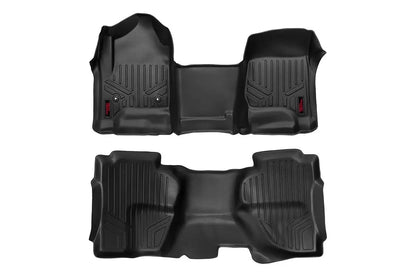 Rough Country Floor Mats | FR & RR | OV Hump | Ext Cb | Chevy/GMC 1500/2500HD/3500HD 2WD/4WD by Rough Country