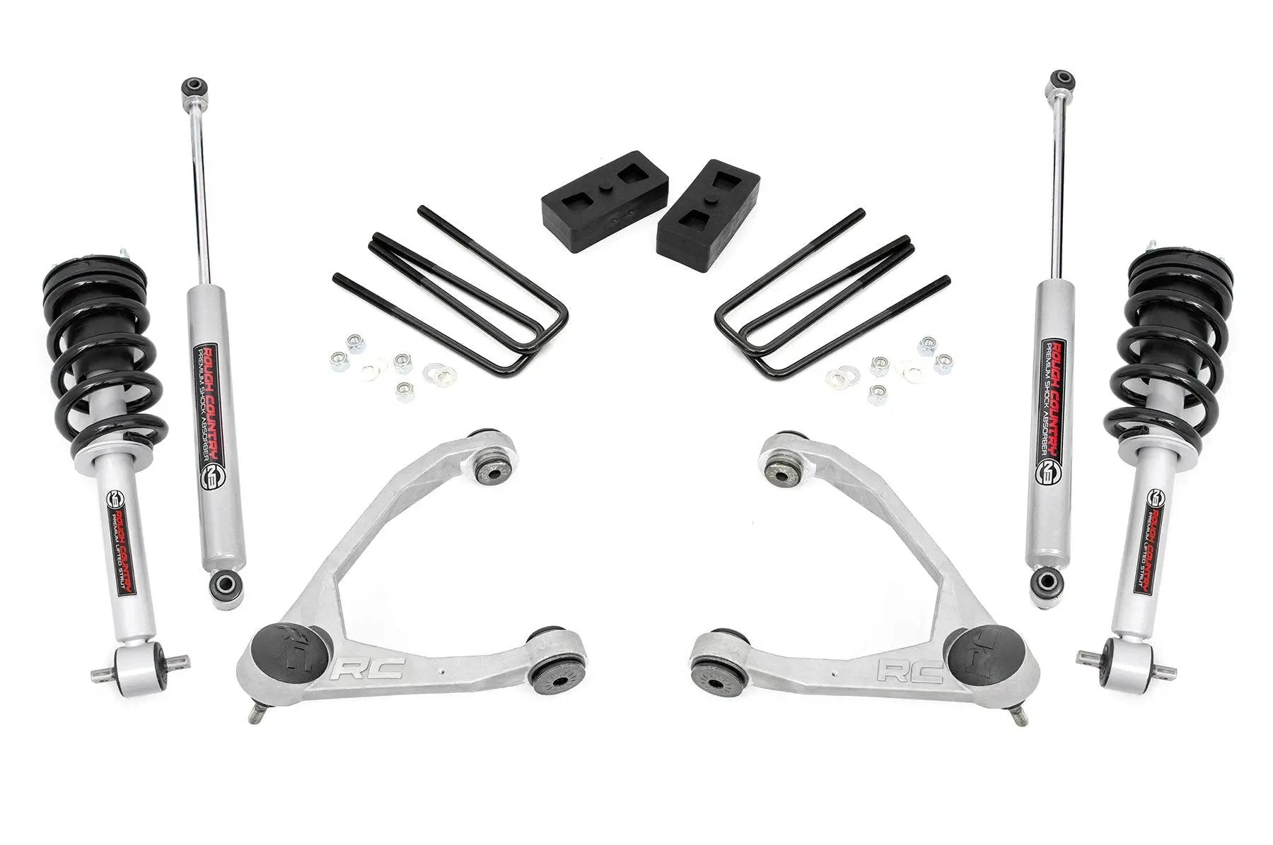 Rough Country 3.5 Inch Lift Kit | Cast Steel | N3 Strut | Chevy/GMC 1500 (14-16) by Rough Country
