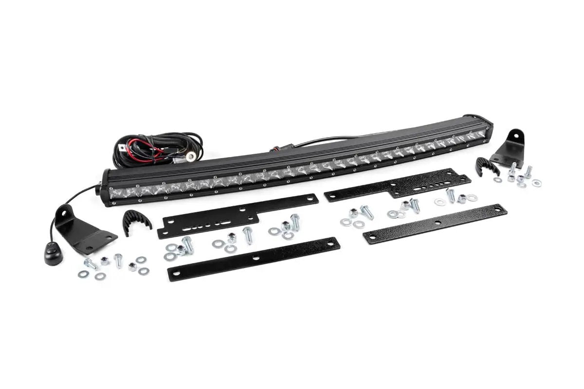 Rough Country LED Light Kit | Behind Grille Mount | 30" Chrome Single Row | Chevy/GMC 1500 (14-18 & Classic) by Rough Country