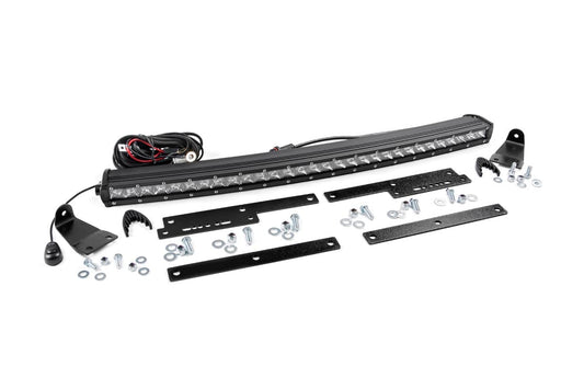 Kit de luces LED | Montaje detrás de la parrilla | Barra cromada de una sola fila de 30" | Chevy/GMC 1500 (14-18 y Classic)