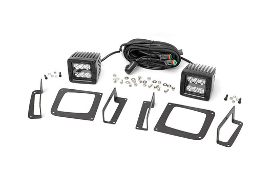 Kit de luces LED | Montaje en faros antiniebla | Par negro de 2" | GMC Sierra 1500 2WD/4WD (14-15)
