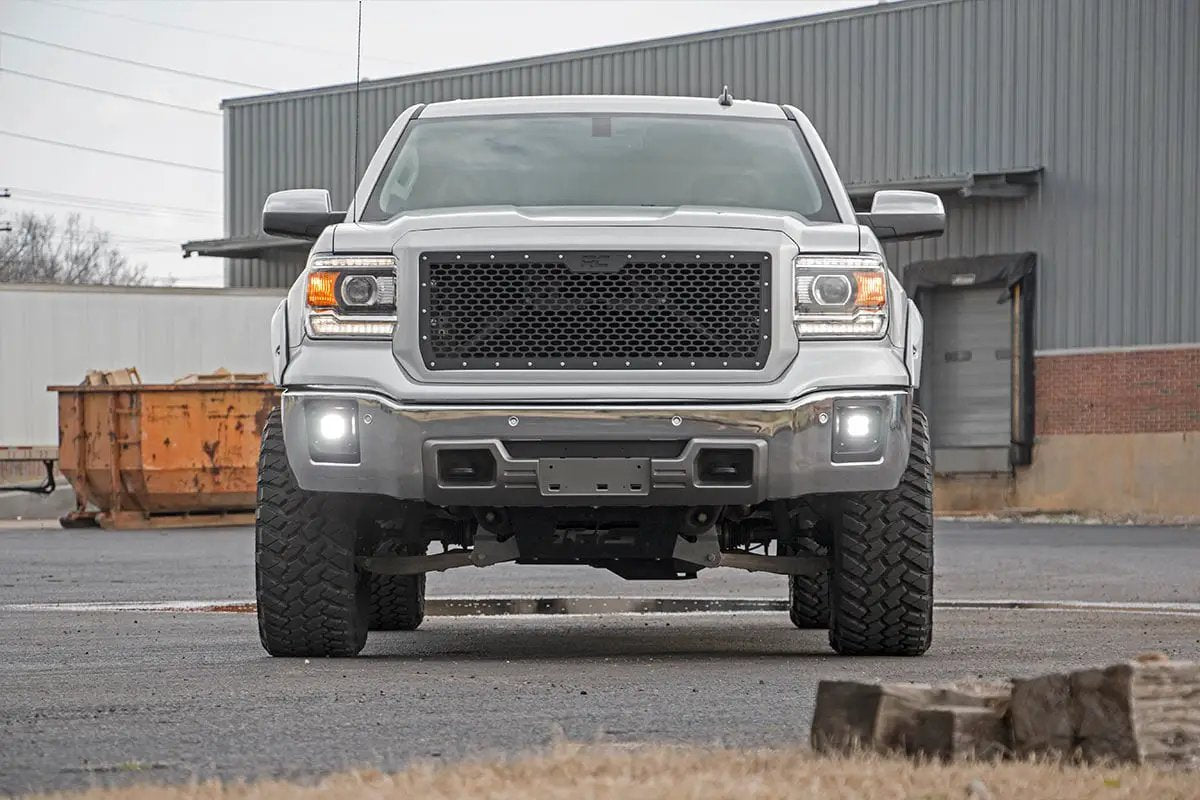 Rough Country LED Light Kit | Fog Mount | 2" Black Pair | GMC Sierra 1500 2WD/4WD (14-15) by Rough Country