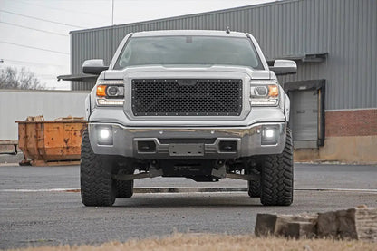 Rough Country LED Light Kit | Fog Mount | 2" Black Pair | GMC Sierra 1500 2WD/4WD (14-15) by Rough Country