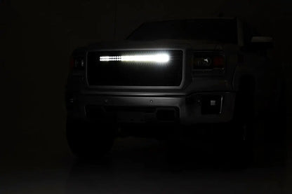 Rough Country Mesh Grille | 30" Dual Row LED | Black | GMC Sierra 1500 2WD/4WD (2014-2015) by Rough Country