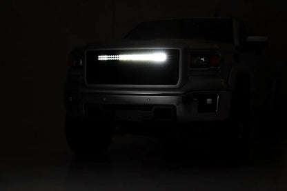 Rough Country 30 Inch Chrome Series LED Light Bar | Curved | Dual Row | Cool White DRL by Rough Country