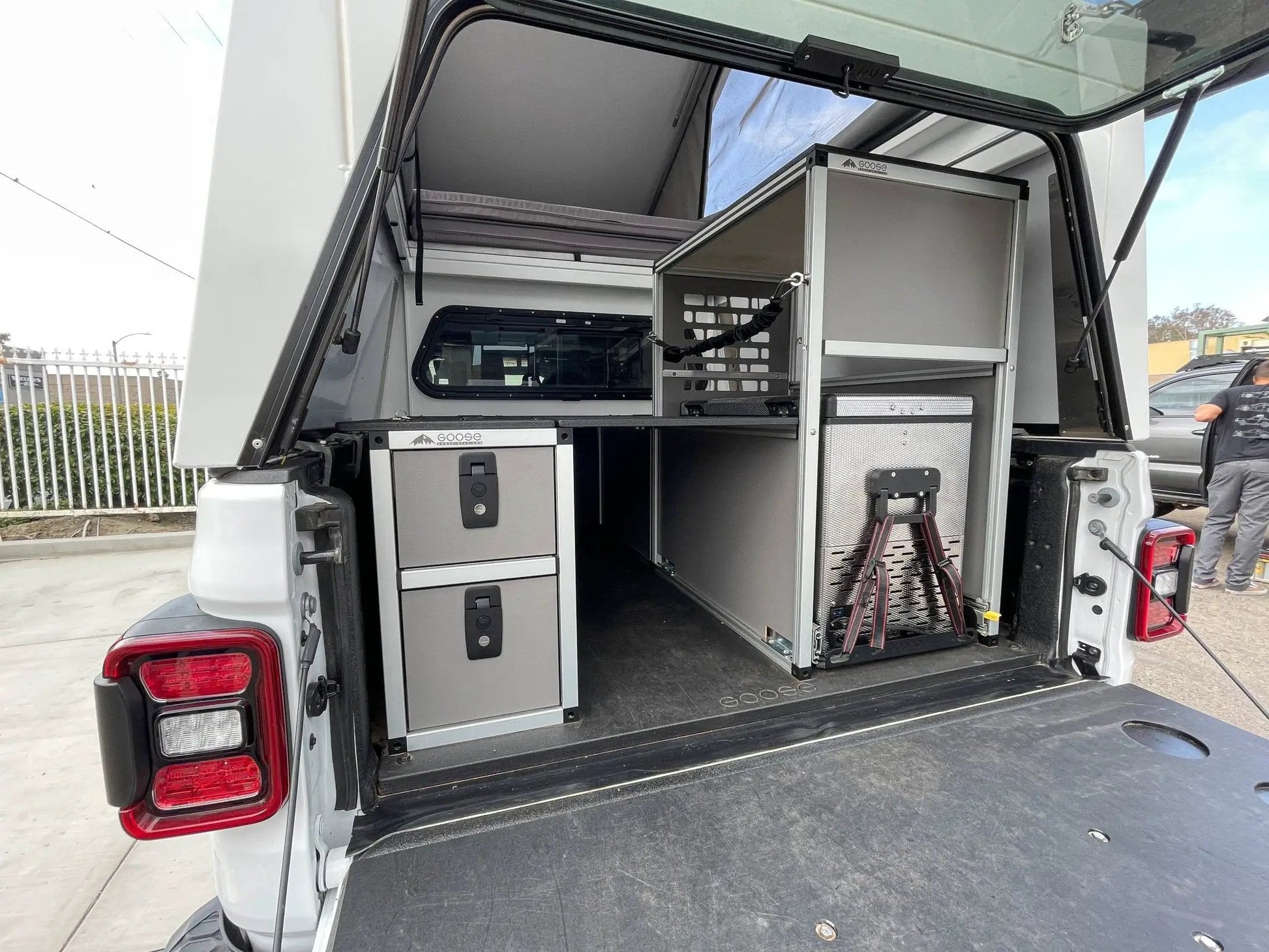 Goose Gear Camper System - Midsize Truck 5Ft. and 6 Ft. Bed - Driver Side Rear Double Drawer Module by Goose Gear