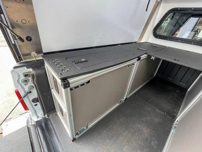 Goose Gear Camper System - Midsize Truck 5Ft. and 6 Ft. Bed - Driver Side Rear Double Drawer Module by Goose Gear