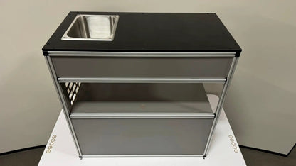 Goose Gear Camper System - Midsize Truck 6Ft Bed - Passenger Side Front Sink and Storage Utility Module by Goose Gear