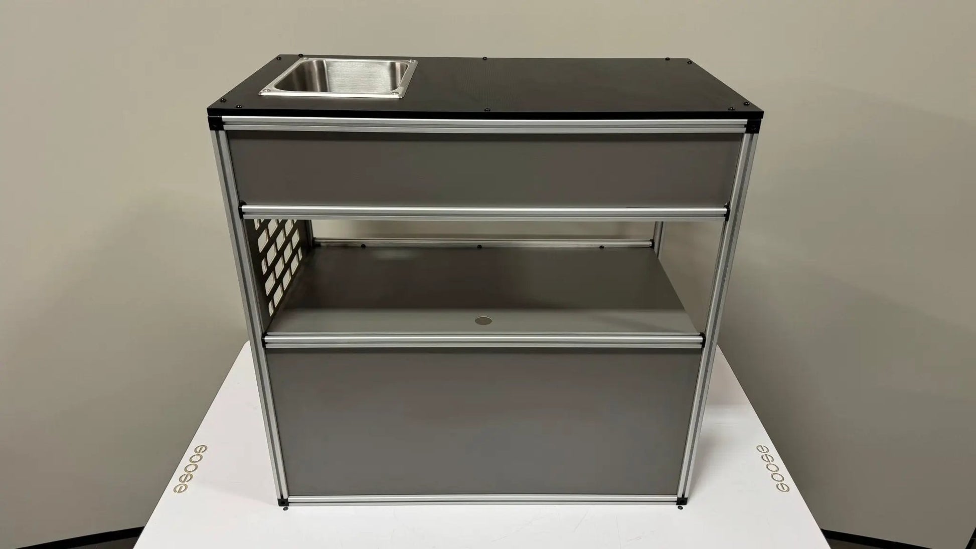 Goose Gear Camper System - Midsize Truck 6Ft Bed - Passenger Side Front Sink and Storage Utility Module by Goose Gear