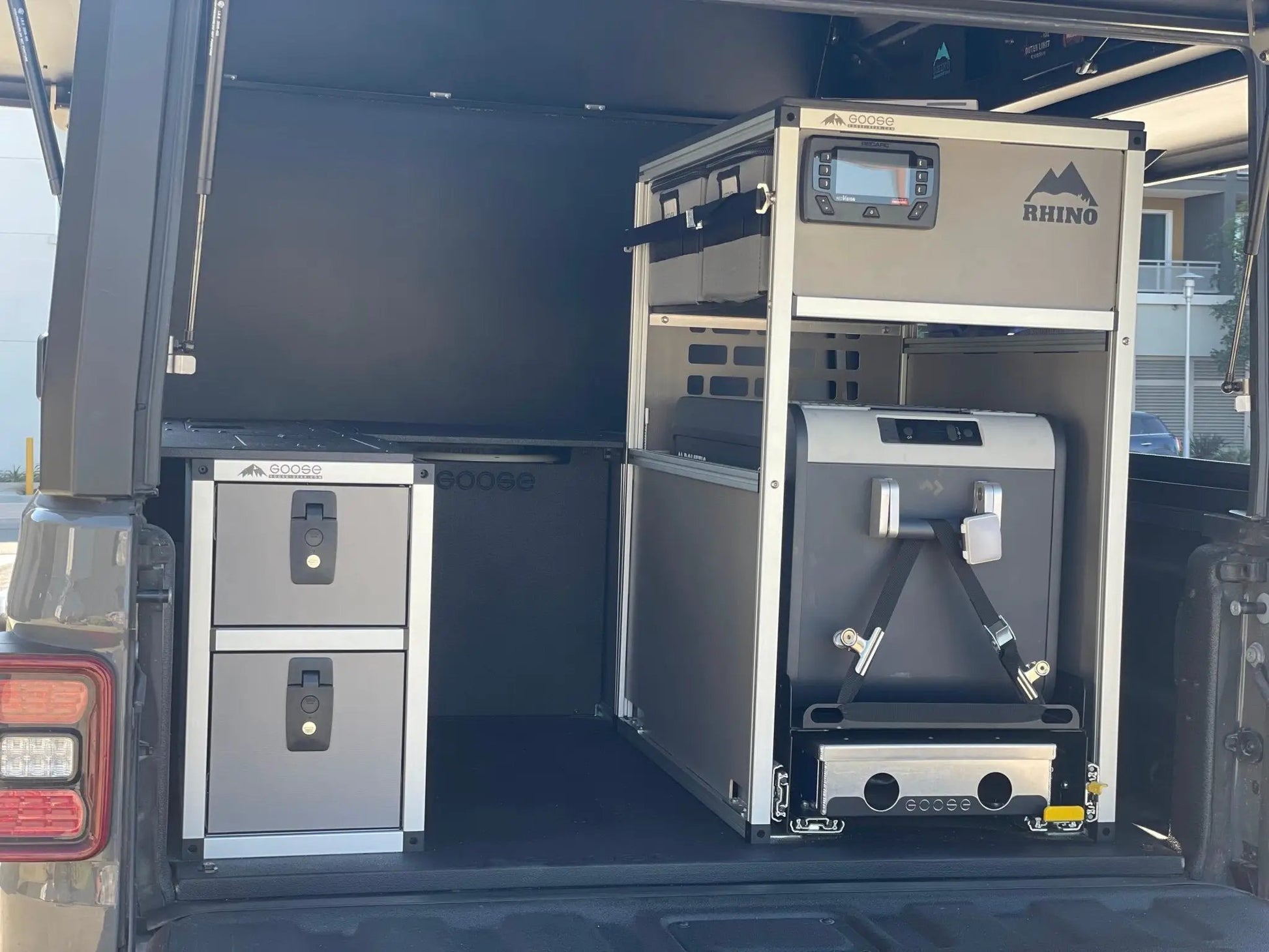 Goose Gear Camper System - Midsize Truck and Full Size Truck - Rear Passenger Side CampKitchen Module by Goose Gear