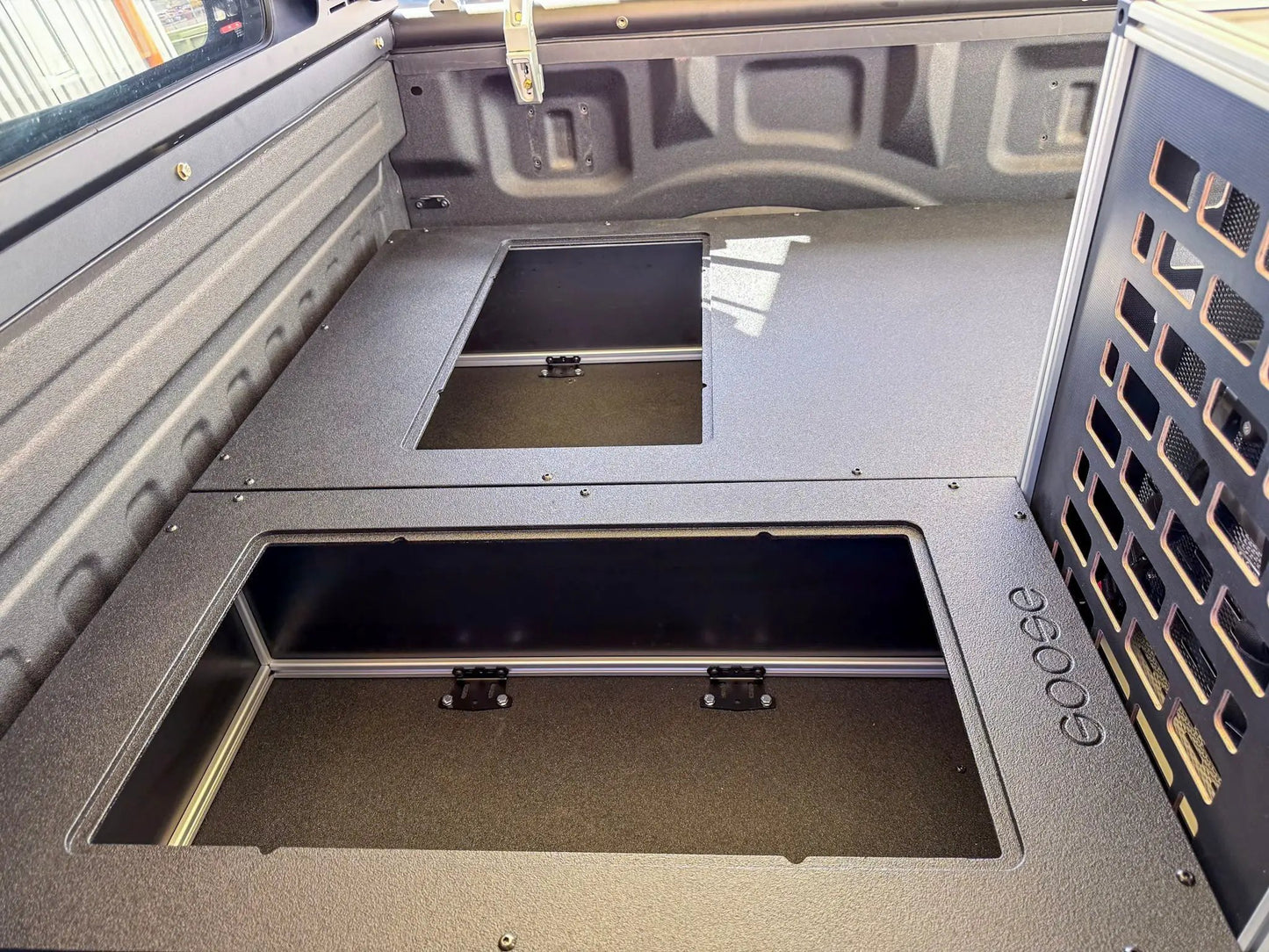 Goose Nest Bed Cubbie for Ford F150 Raptor 2015-2020 2nd Gen. SuperCrew 19-3/16x34x10 by Goose Gear