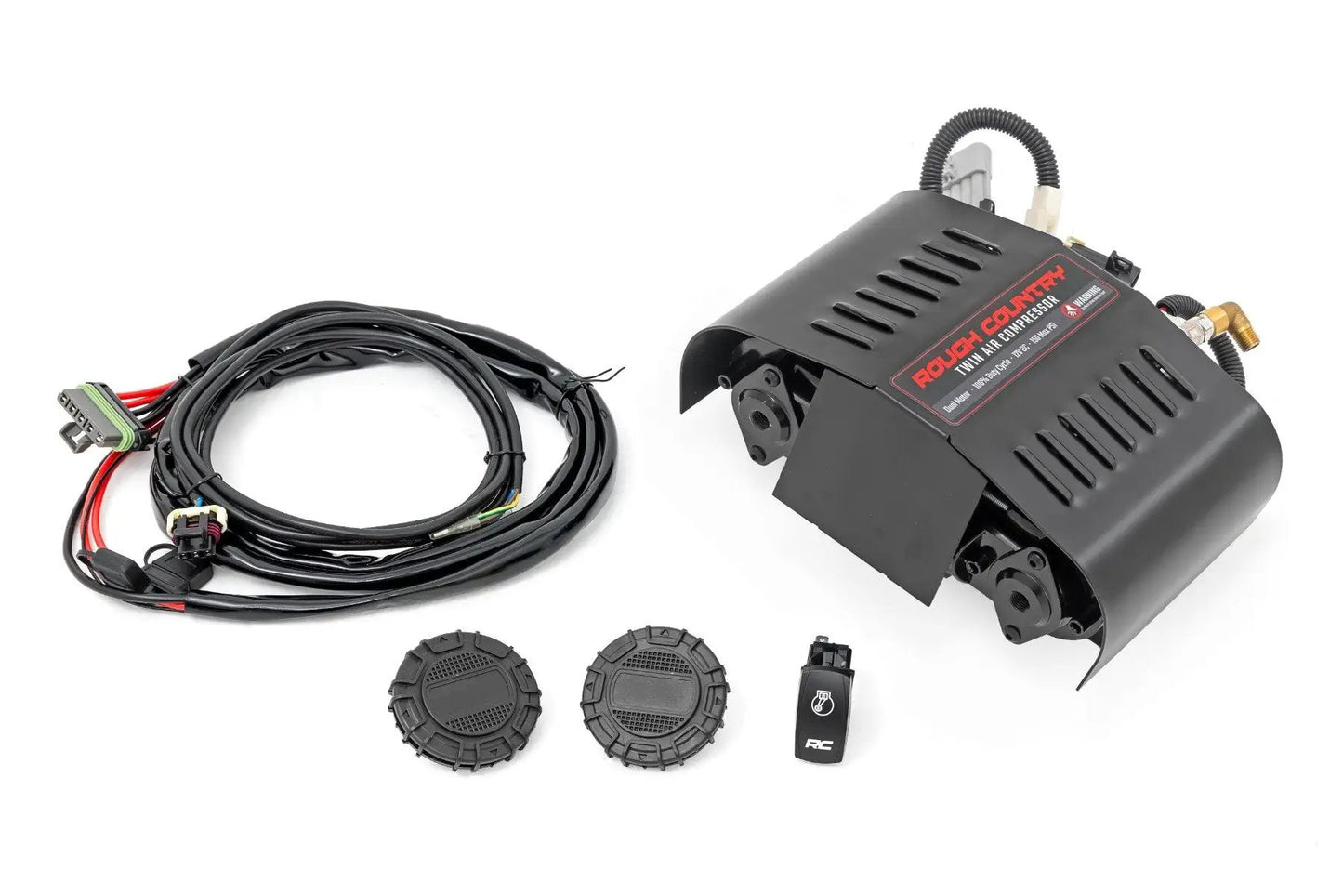 Rough Country Twin Motor Air Compressor Kit | 12 Volt | 6.16 CFM by Rough Country