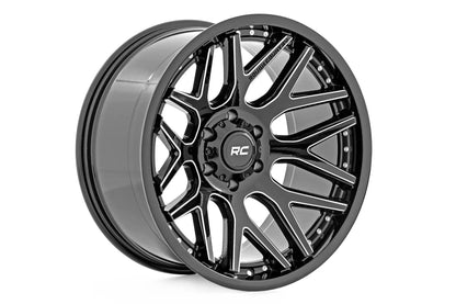 Rough Country 95 Series Wheel | Machined One-Piece | Gloss Black | 22x10 | 6x5.5 | -25mm by Rough Country