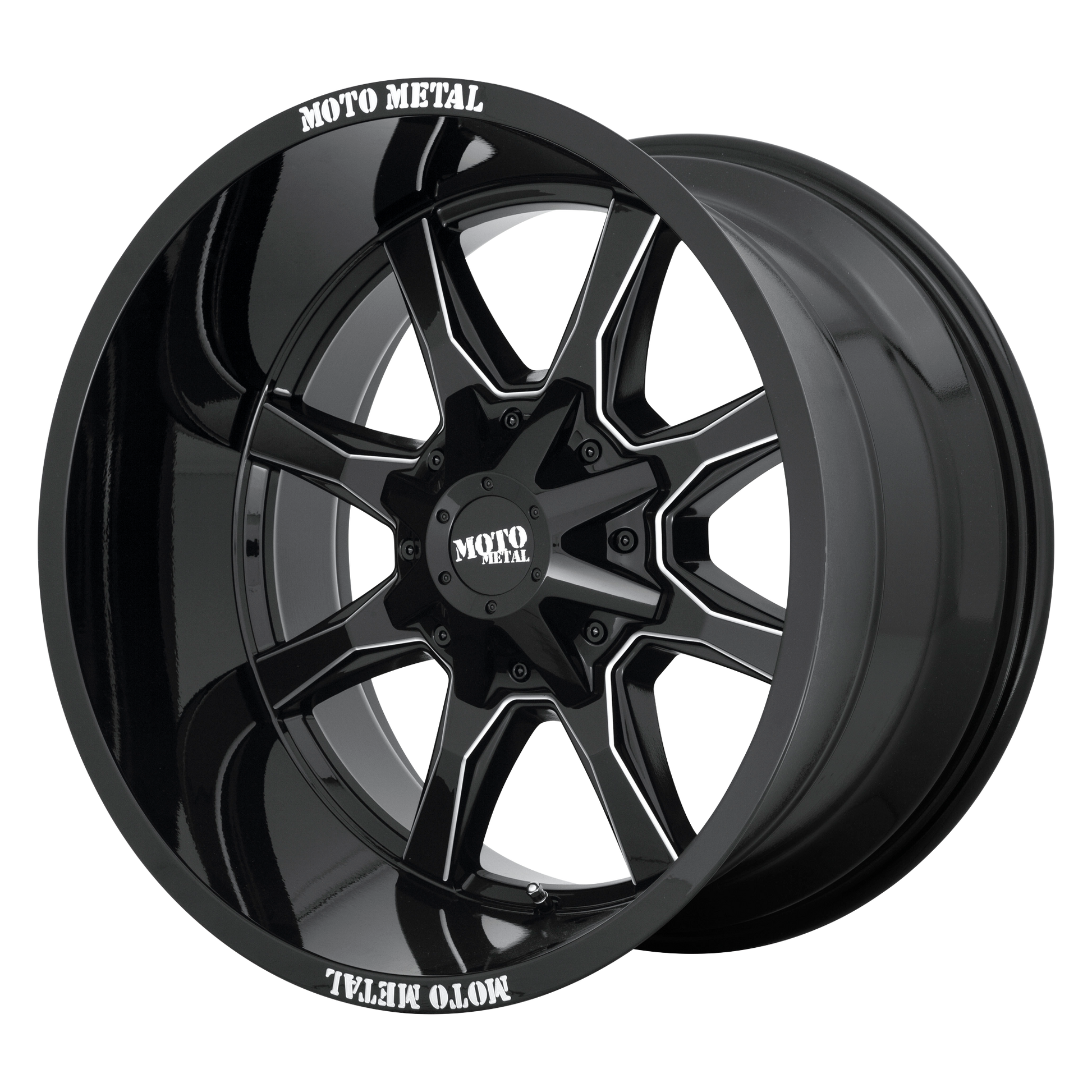 Moto Metal MO970 20X10 8X170 G-BLK MILL SPK 12MM by Moto Metal