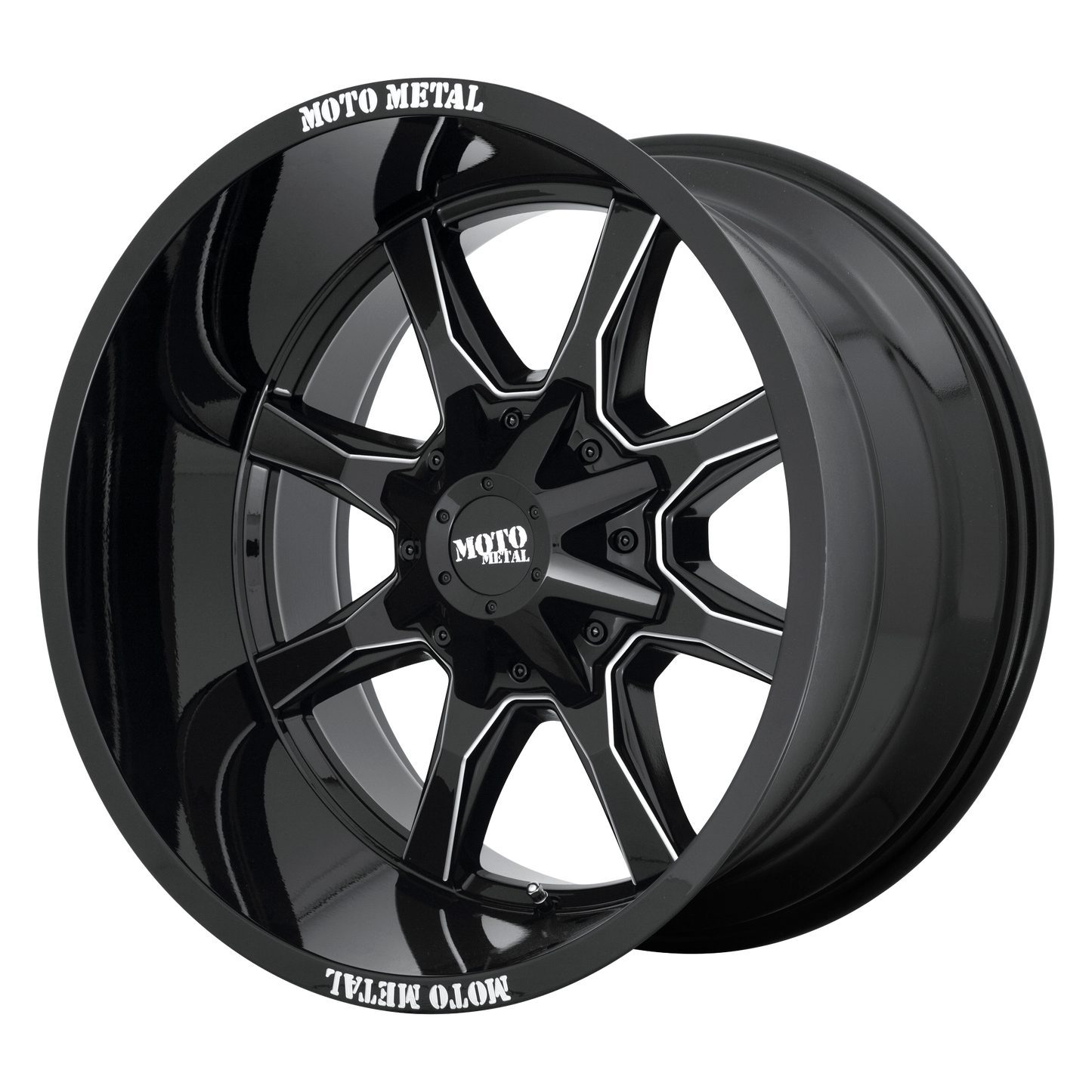 Moto Metal MO970 20X10 8X170 125.5 GBLK MILL-SP -18