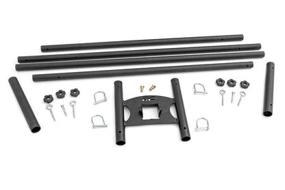 Rough Country Flag Pole Holder | Dual | 2 Inch Hitch | w/ Flag Poles
