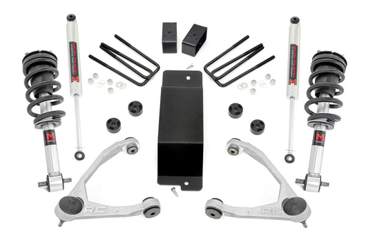 Kit de elevación de 3.5 pulgadas | Brazos de control superiores forjados | Amortiguadores M1 | Chevy/GMC 1500 (14-16)