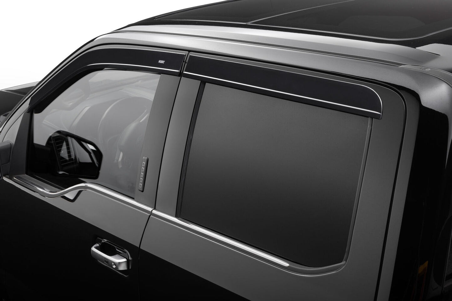 Husky Liners Low Profile Ventvisor Deflector; Smoke; Outside Mount; 4 pc.