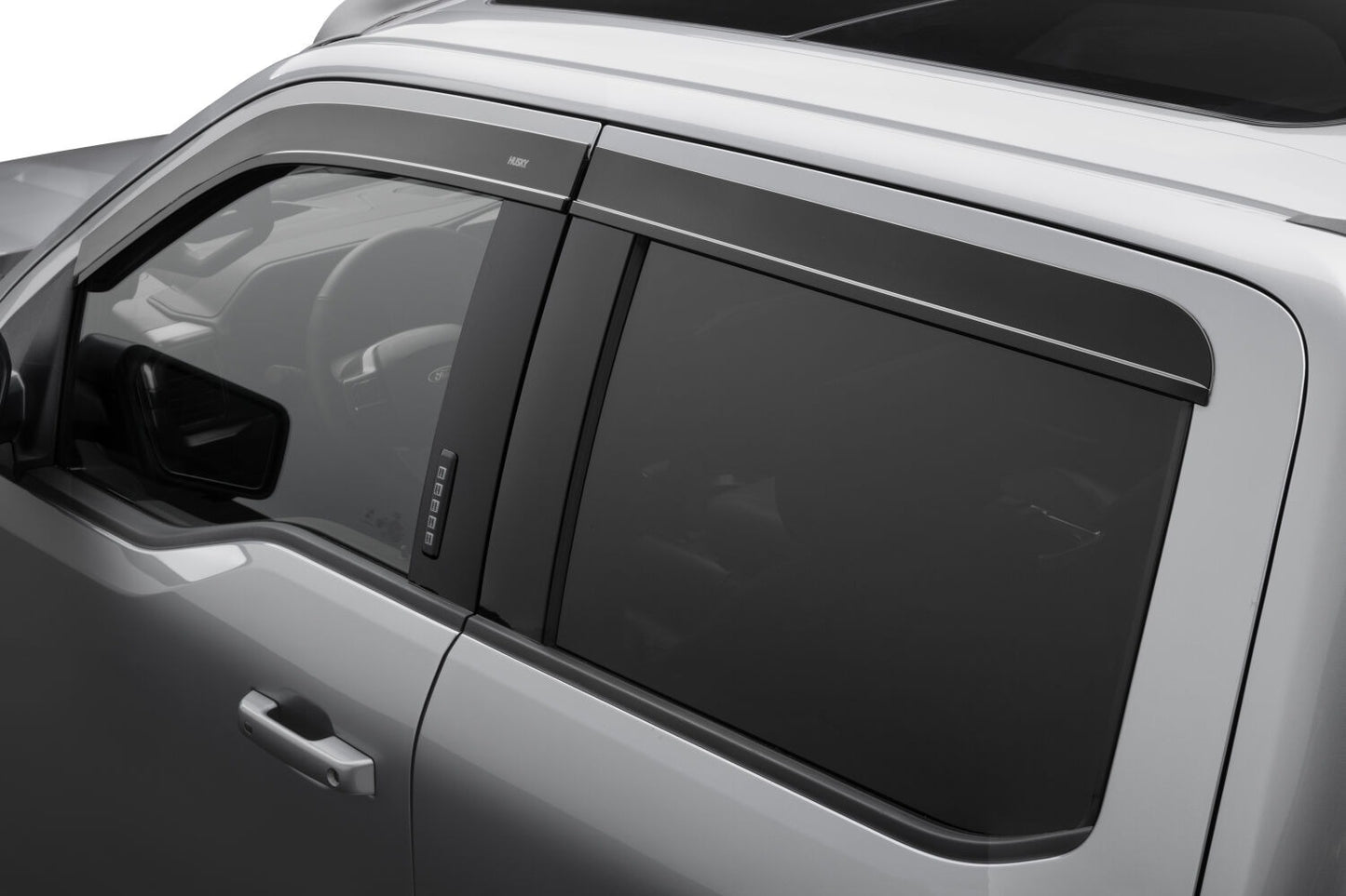 Husky Liners Low Profile Ventvisor Deflector; Smoke; Outside Mount; 4 pc.