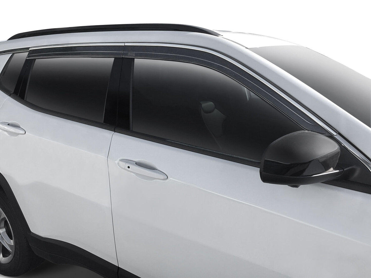 Husky Liners Low Profile Ventvisor Deflector; Smoke with Chrome Trim; Outside Mount; 4 pc.