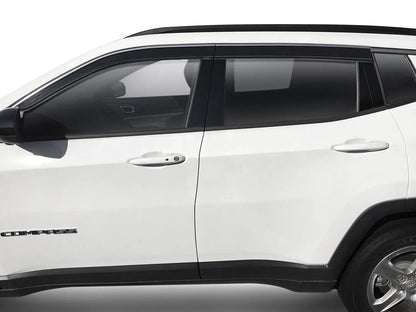 Husky Liners Low Profile Ventvisor Deflector; Smoke with Chrome Trim; Outside Mount; 4 pc. by Husky Liners