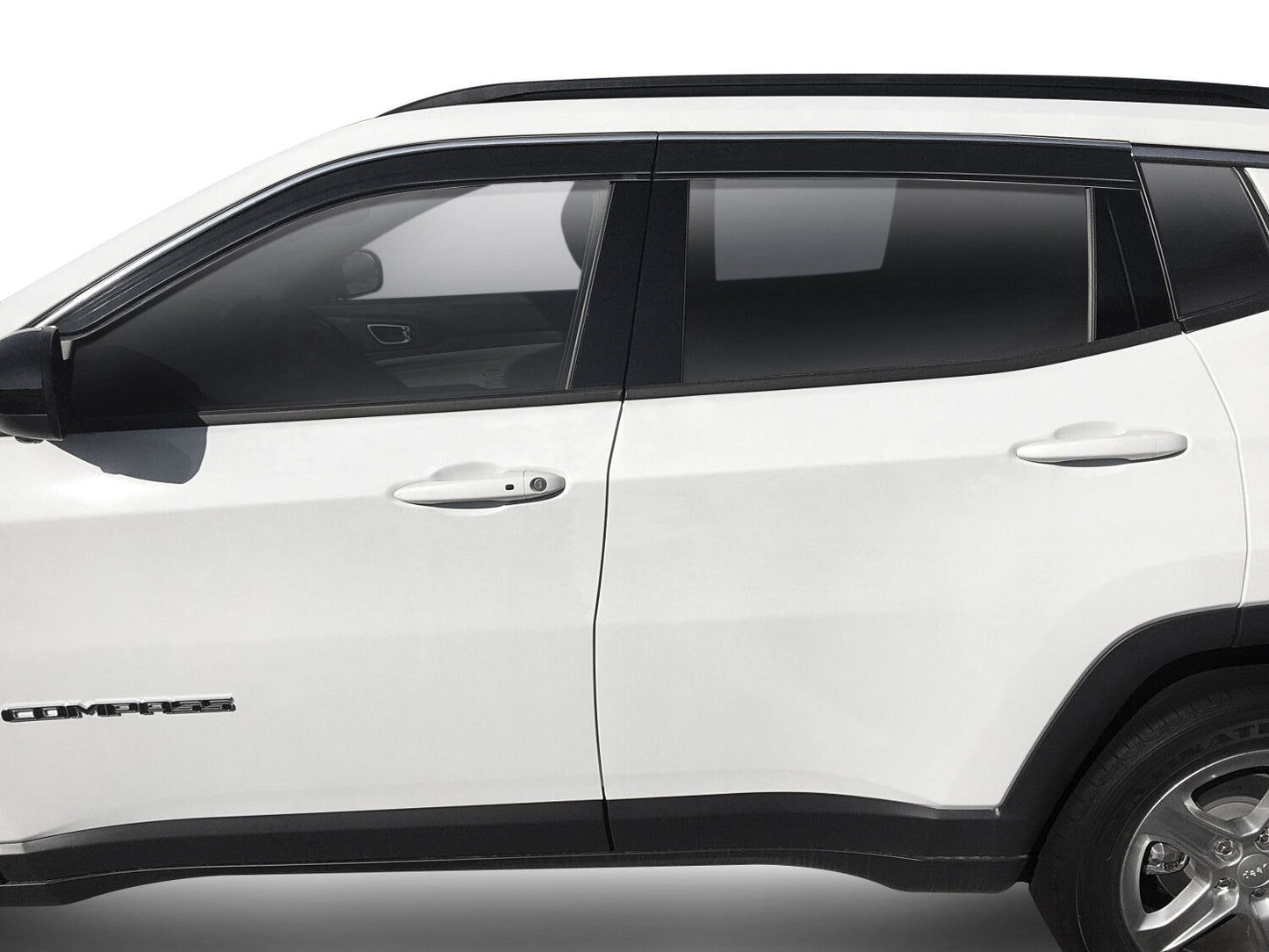 Husky Liners Low Profile Ventvisor Deflector; Smoke with Chrome Trim; Outside Mount; 4 pc.