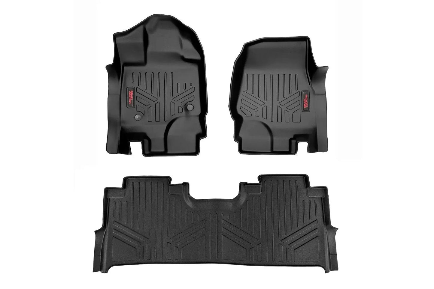 Rough Country Floor Mats | FR & RR | FR Buckets | Ford F-150 (15-25)/F-150 Lightning (22-25)/Raptor (17-25) by Rough Country