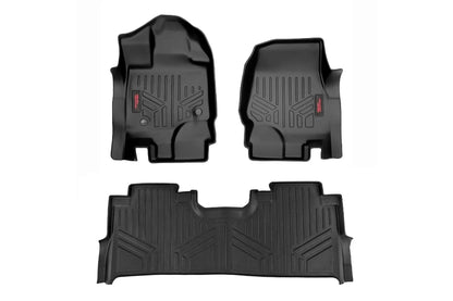Rough Country Floor Mats | FR & RR | FR Buckets | Ford F-150 (15-25)/F-150 Lightning (22-25)/Raptor (17-25) by Rough Country