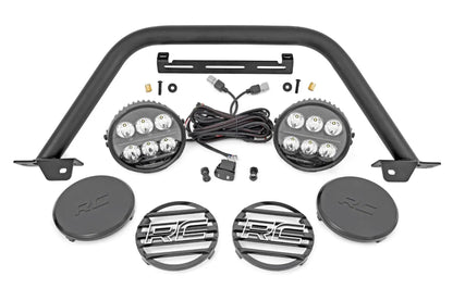 Rough Country Safari Bar | 6.5 Inch Round LED | OE Modular Steel | Ford Bronco 4WD (21-25) by Rough Country