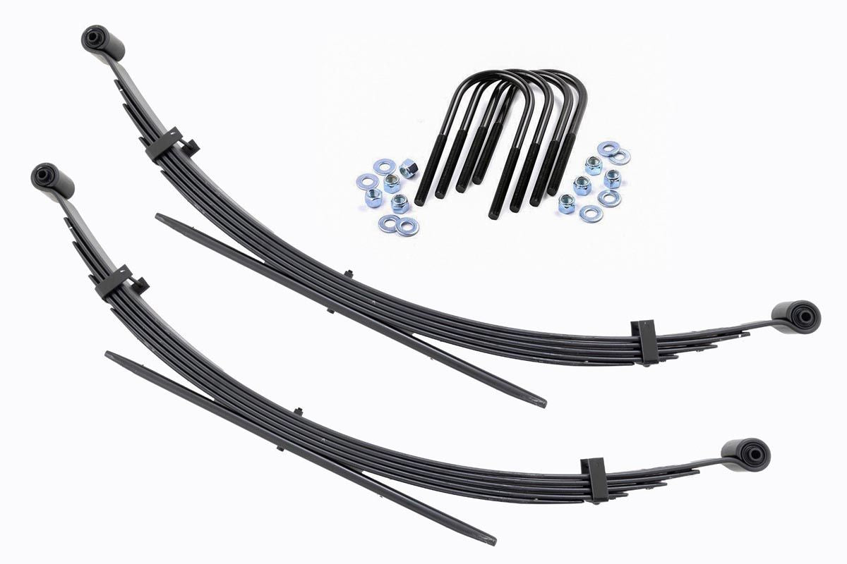 Muelles de hoja traseros de 56 pulgadas | Elevación de 2" | Par | Camionetas Chevy/GMC C20/K20 C25/K25 4WD (77-87)