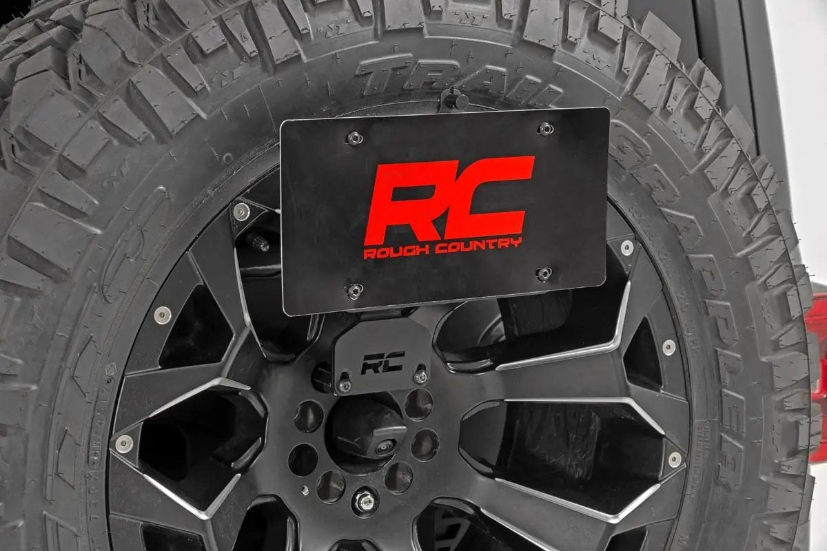 Rough Country License Plate Relocation Bracket | Jeep Wrangler JK/Wrangler Unlimited (07-18) by Rough Country