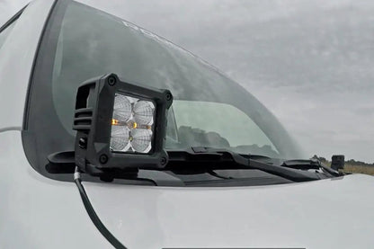 Rough Country LED Light Kit | Ditch Mount | 2" Black Pair | Amber DRL | Toyota 4Runner (10-24) by Rough Country