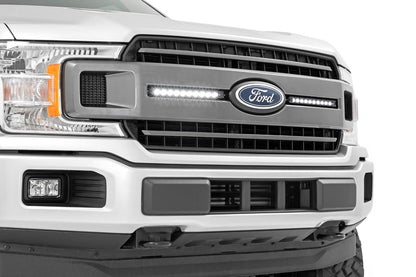 Kit de luces LED | Montaje en parrilla | Par de 10" Slimline negras | Ford F-150 (18-20)