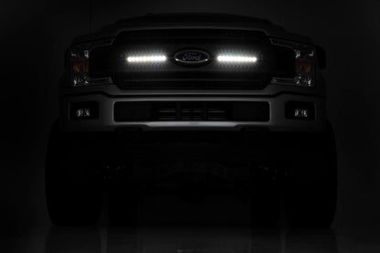 Kit de luces LED | Montaje en parrilla | Par de 10" Slimline negras | Ford F-150 (18-20)
