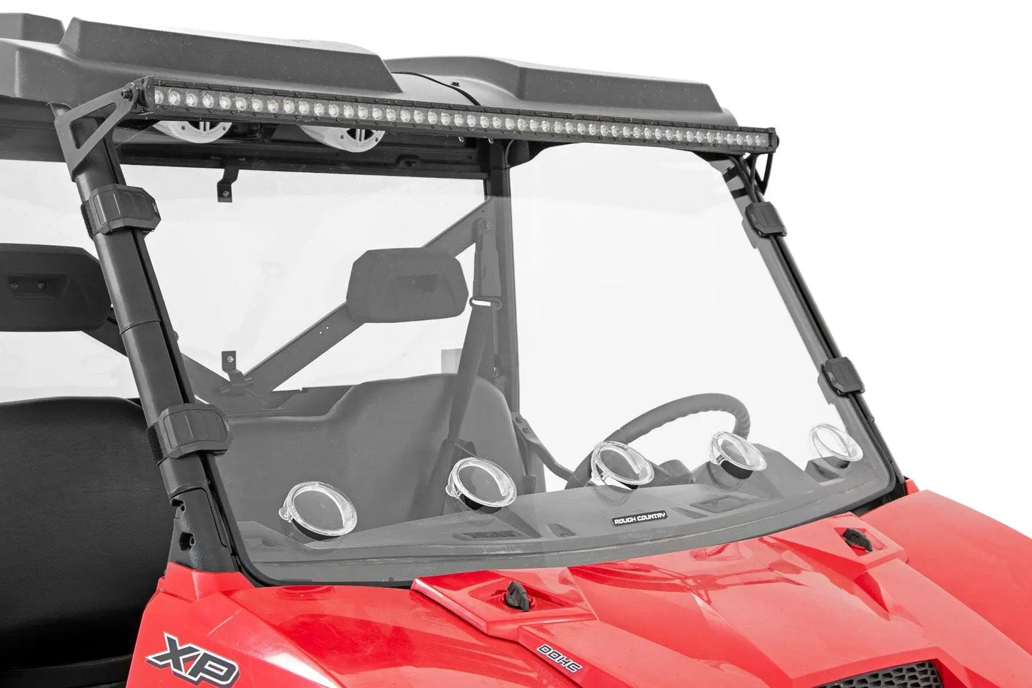 Rough Country Vented Full Windshield | Scratch Resistant | Polaris Ranger 1000/Ranger XP 900/1000 by Rough Country