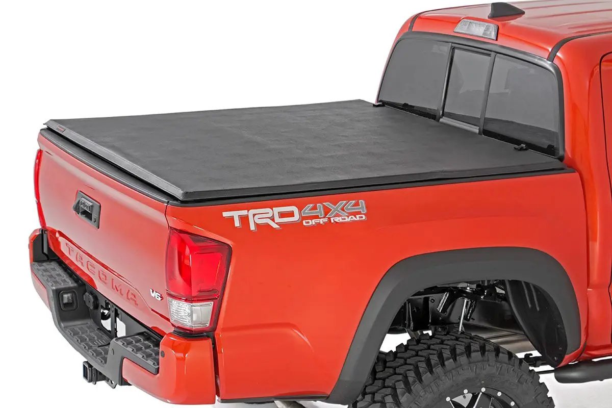 Rough Country Soft Tri-Fold Bed Cover | 5' Bed | Dbl Cab | Toyota Tacoma 2WD/4WD (16-23) by Rough Country