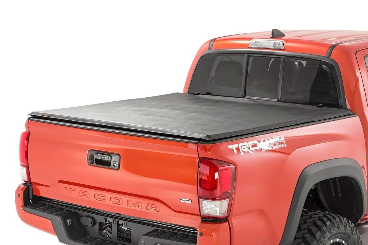 Rough Country Soft Tri-Fold Bed Cover | 5' Bed | Dbl Cab | Toyota Tacoma 2WD/4WD (16-23) by Rough Country