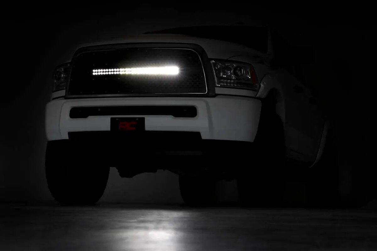 Rough Country Mesh Grille | 30" Dual Row LED | Black | Ram 2500/3500 2WD/4WD (2013-2018) by Rough Country