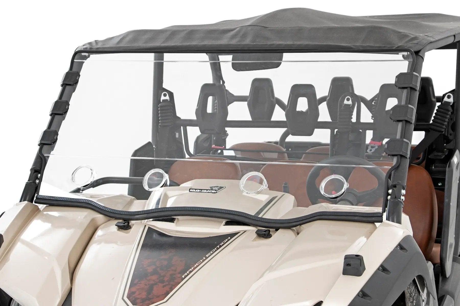 Rough Country Vented Full Windshield | Scratch Resistant | Yamaha Viking 700 by Rough Country