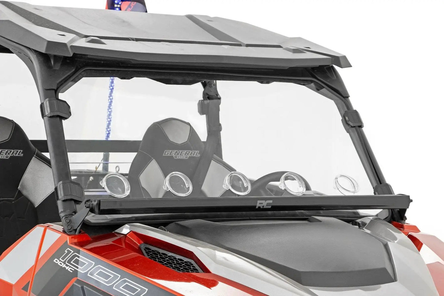 Rough Country Vented Full Windshield | Scratch Resistant | Polaris General XP 4 1000 by Rough Country